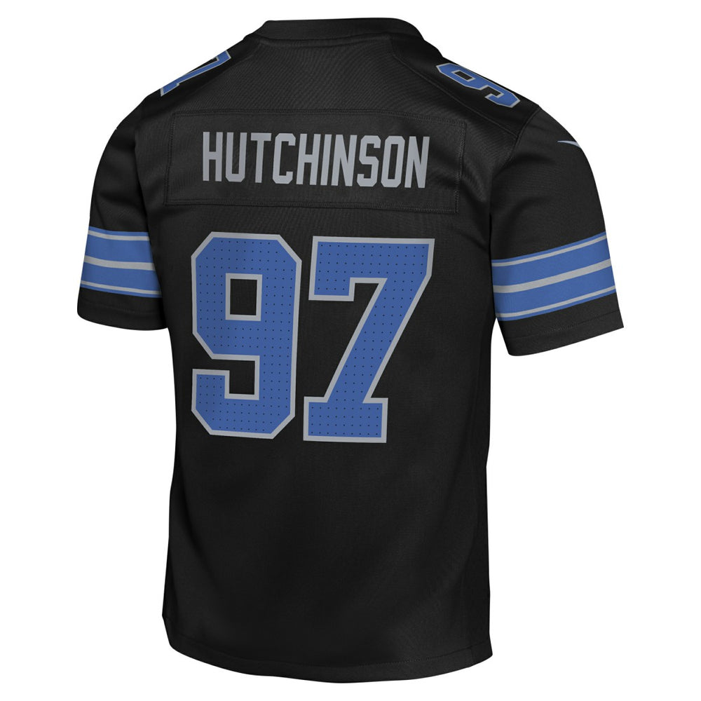 Aidan Hutchinson Detroit Lions Youth Game Jersey - Black - Nike