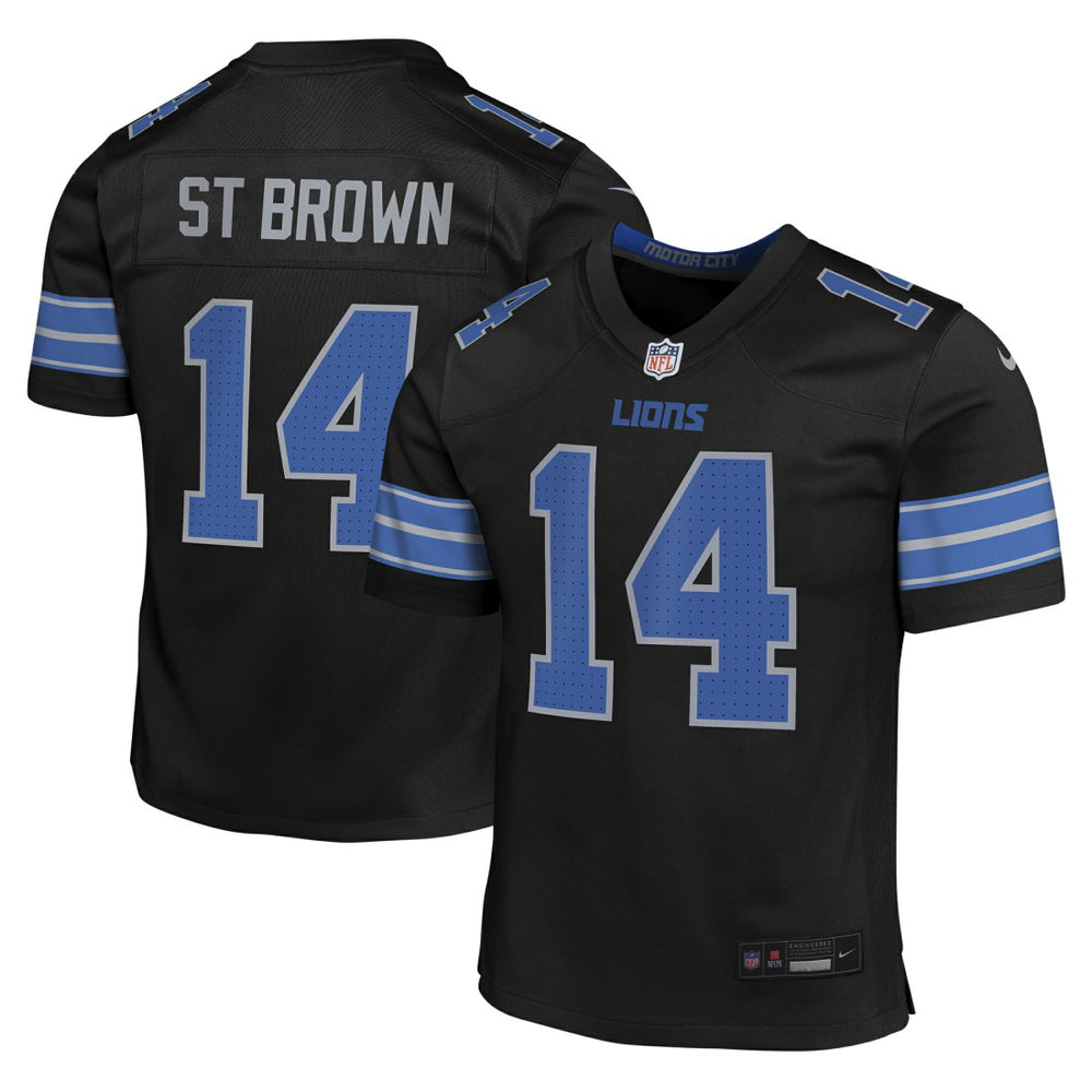 Amon-Ra St. Brown Detroit Lions Youth Game Jersey - Black - Nike