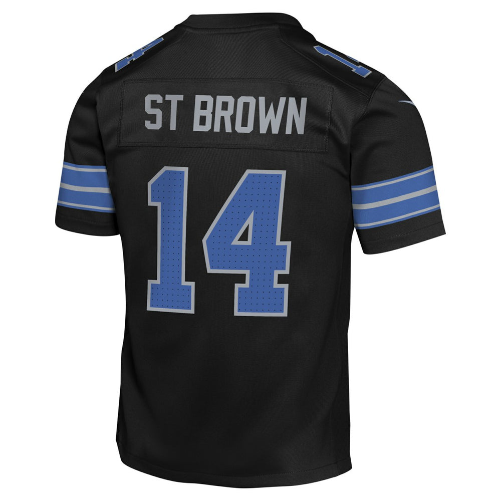 Amon-Ra St. Brown Detroit Lions Youth Game Jersey - Black - Nike