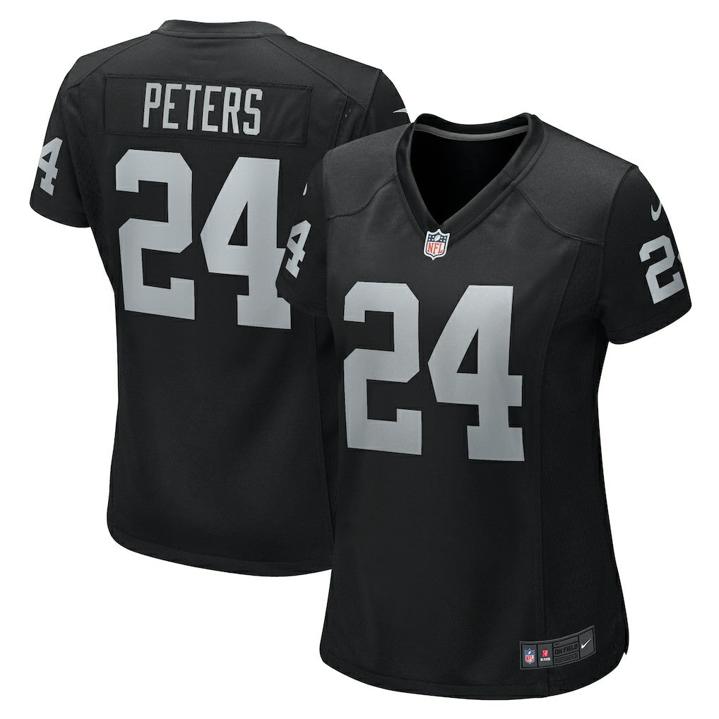 Marcus Peters Las Vegas Raiders Women's Team Game Jersey - Black - Nike