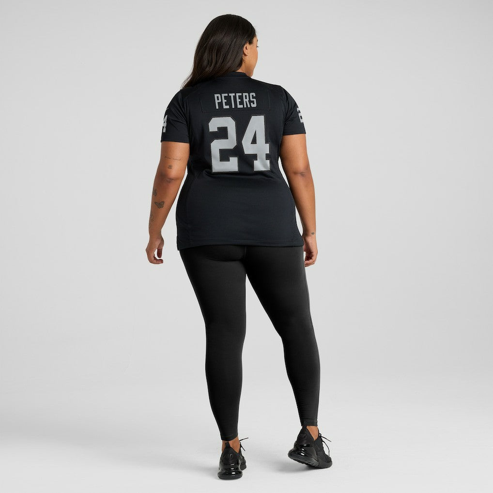 Marcus Peters Las Vegas Raiders Women's Team Game Jersey - Black - Nike