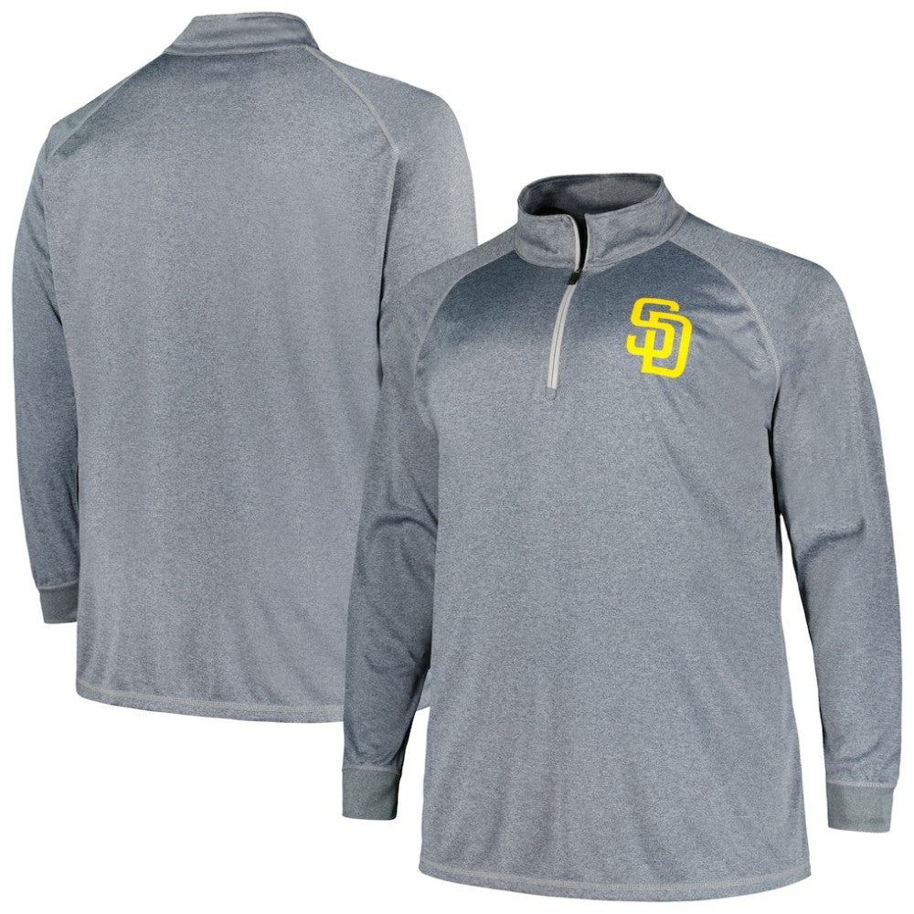 San Diego Padres Profile Big & Tall Raglan Quarter-Zip Top Discount