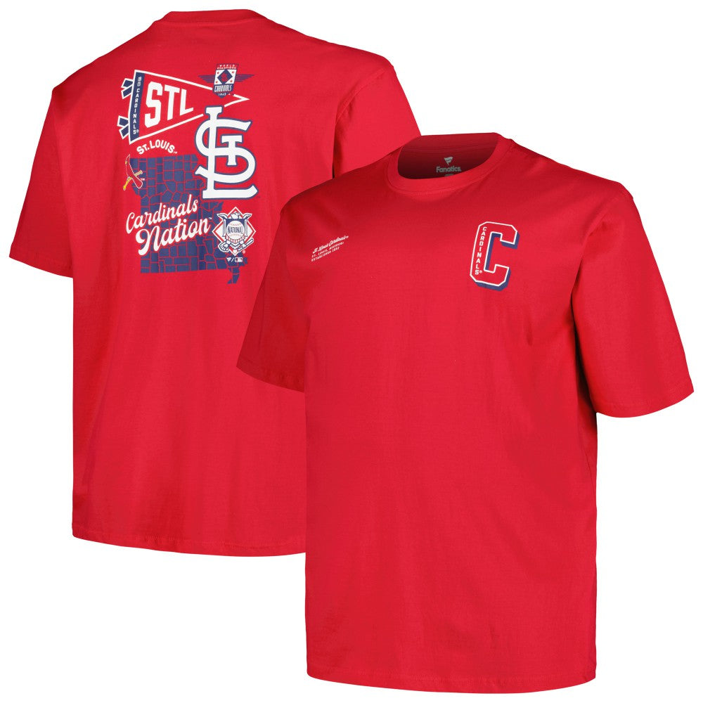 St. Louis Cardinals Profile Big & Tall Split Zone T-Shirt Sale