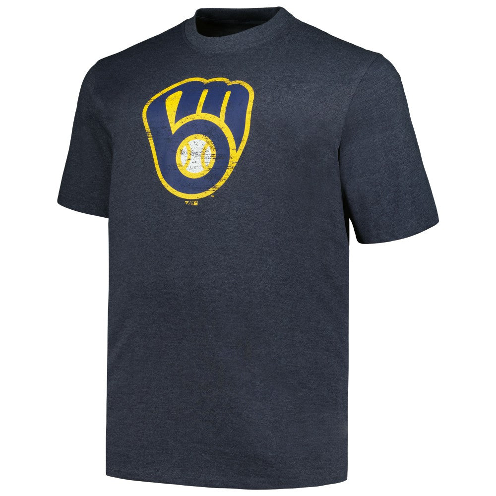 Milwaukee Brewers Profile Big & Tall Weathered Logo T-Shirt Sale