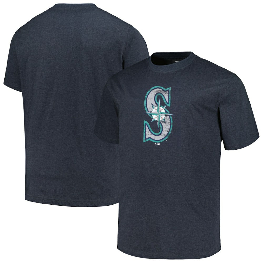 Seattle Mariners Profile Big & Tall Weathered Logo T-Shirt Outlet