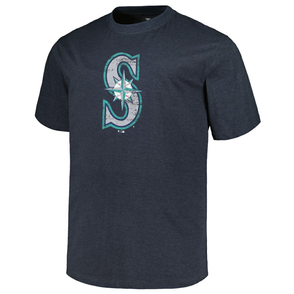 Seattle Mariners Profile Big & Tall Weathered Logo T-Shirt Outlet