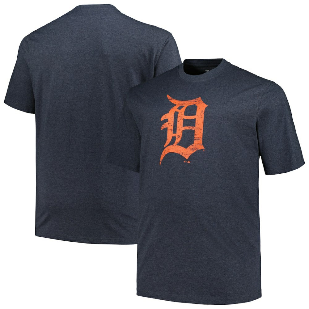 Detroit Tigers Profile Big & Tall Weathered Logo T-Shirt Outlet