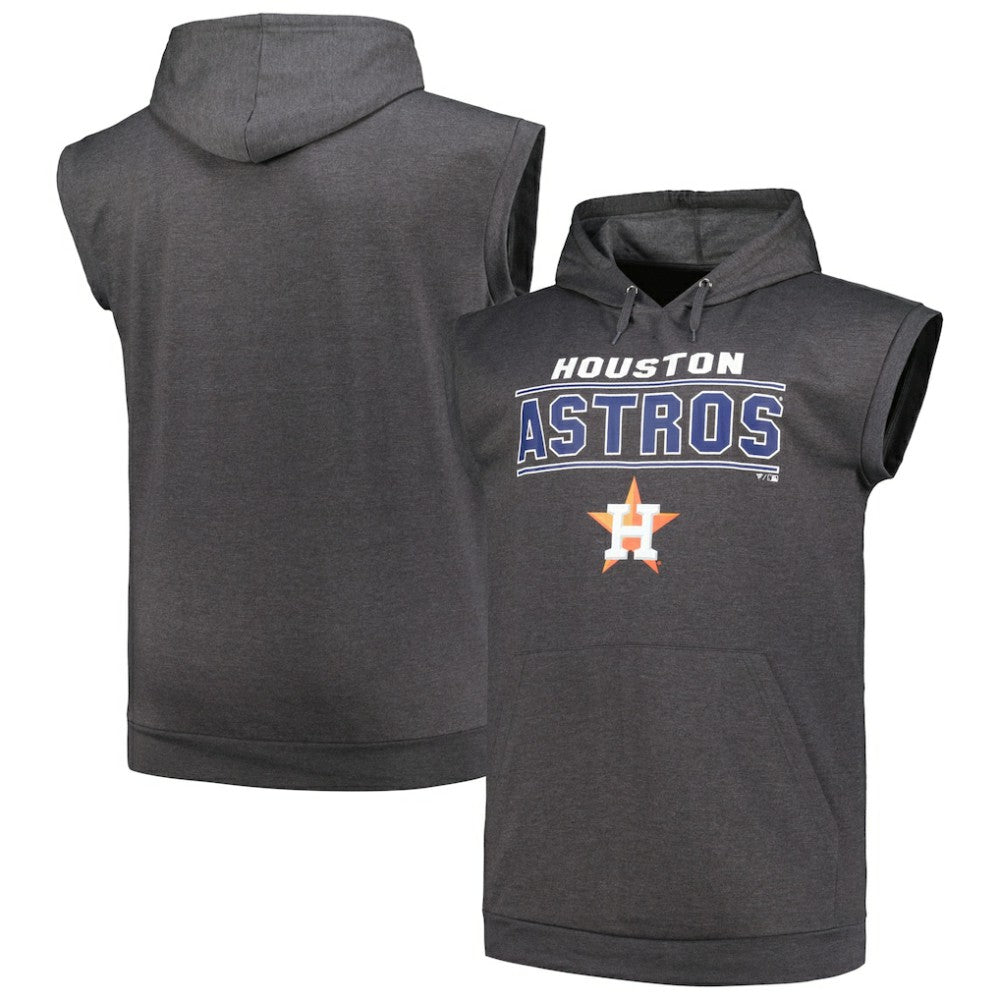 Houston Astros Profile Big & Tall Muscle Sleeveless Pullover Hoodie Online