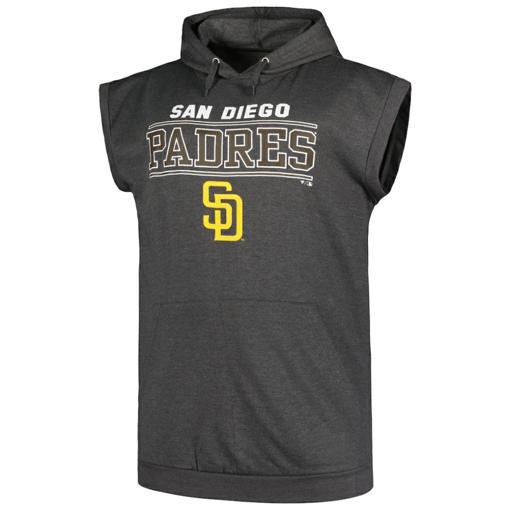 San Diego Padres Profile Big & Tall Muscle Sleeveless Pullover Hoodie Near Me