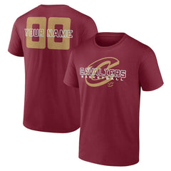 Cleveland Cavaliers Stellar Personalized Name & Number T-Shirt Wine