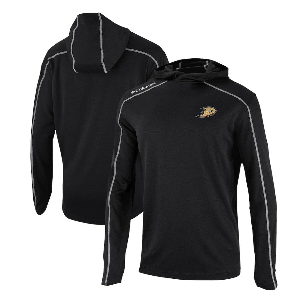 Anaheim Ducks Columbia Omni-Wick Shotgun Long Sleeve Hoodie T-Shirt - Black | NHL online
