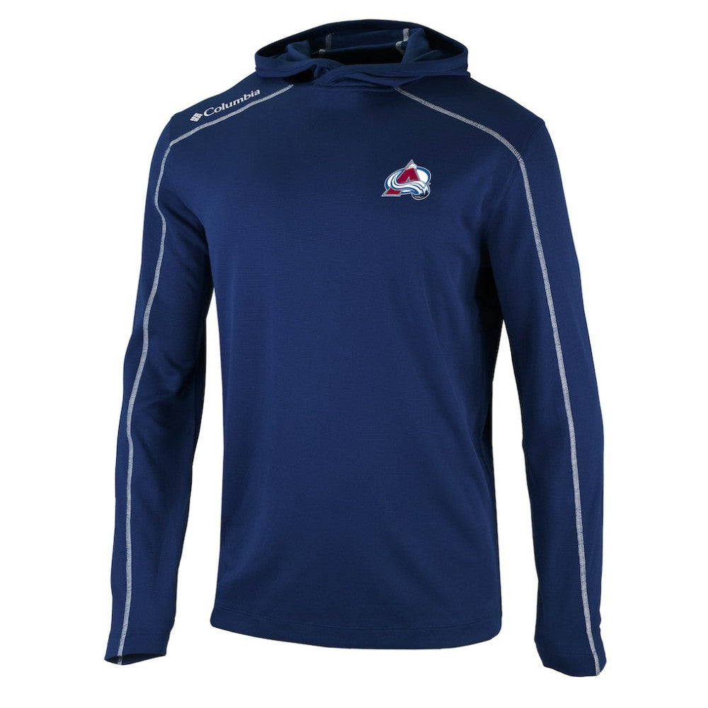 Colorado Avalanche Columbia Omni-Wick Shotgun Long Sleeve Hoodie T-Shirt - Navy | NHL sale