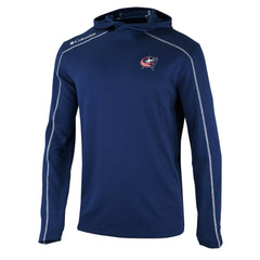 Columbus Blue Jackets Columbia Omni-Wick Shotgun Long Sleeve Hoodie T-Shirt - Navy | NHL Clearance