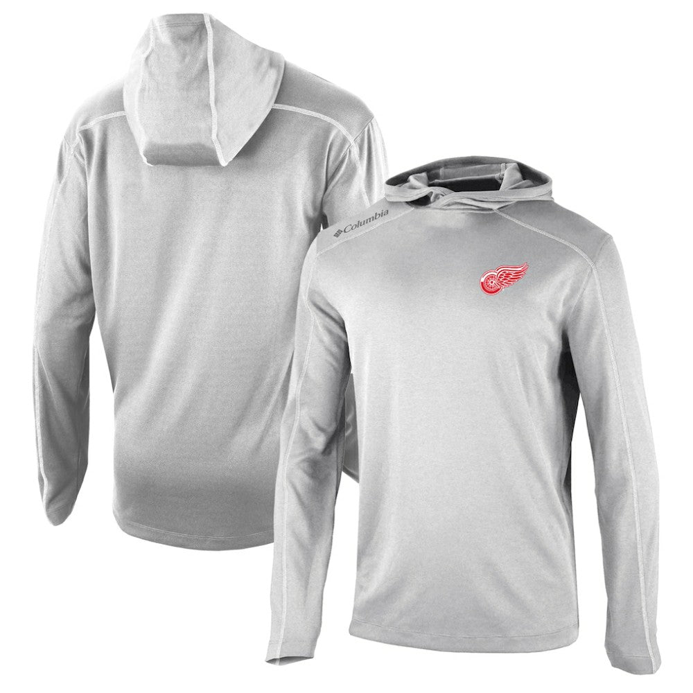 Detroit Red Wings Columbia Omni-Wick Shotgun Long Sleeve Hoodie T-Shirt - Gray | NHL sale