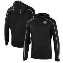 Los Angeles Kings Columbia Omni-Wick Shotgun Long Sleeve Hoodie T-Shirt - Black | NHL Clearance