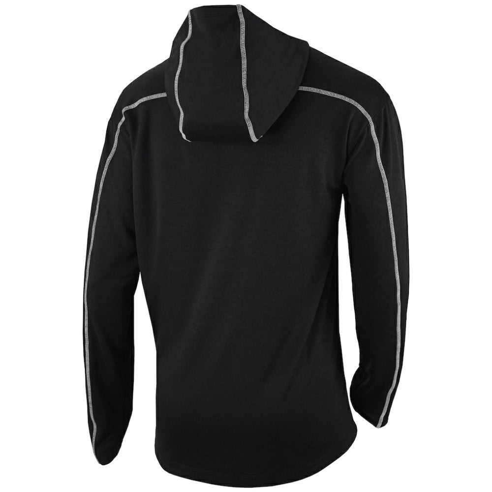 Los Angeles Kings Columbia Omni-Wick Shotgun Long Sleeve Hoodie T-Shirt - Black | NHL Clearance