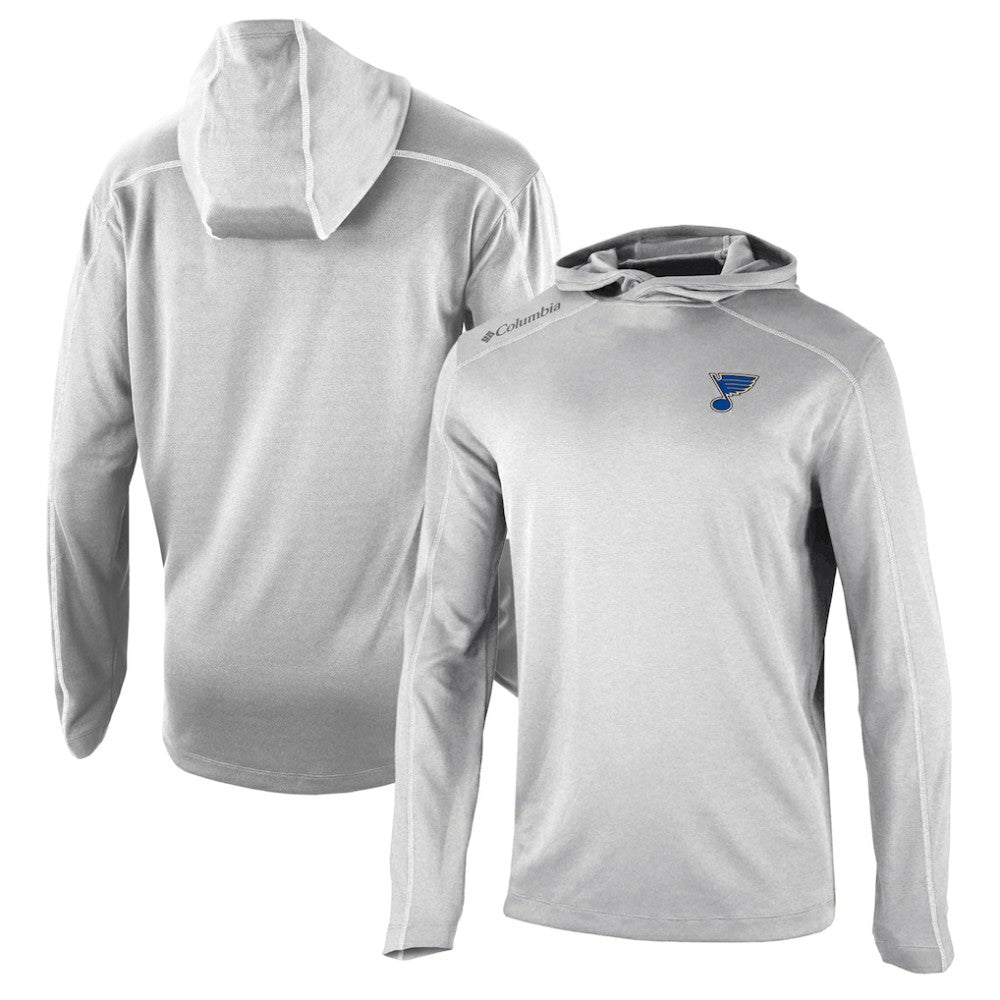 St. Louis Blues Columbia Omni-Wick Shotgun Long Sleeve Hoodie T-Shirt - Gray | NHL sale