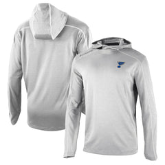 St. Louis Blues Columbia Omni-Wick Shotgun Long Sleeve Hoodie T-Shirt - Gray | NHL sale