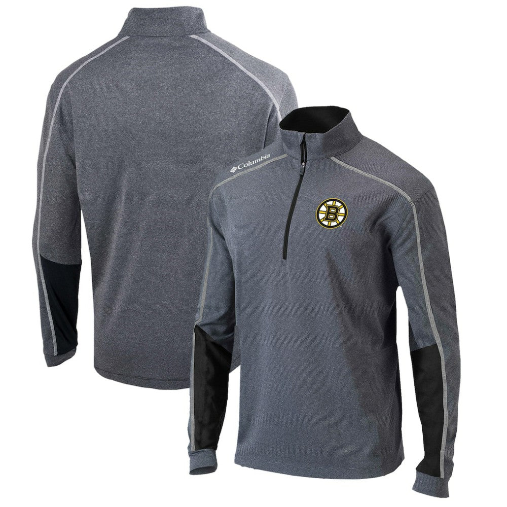 Boston Bruins Columbia Omni-Wick Shotgun 2.0 Quarter-Zip Pullover Top - Gray/Black | NHL Clearance