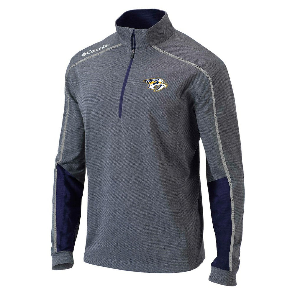 Nashville Predators Columbia Omni-Wick Shotgun 2.0 Quarter-Zip Pullover Top - Gray/Navy | NHL discount