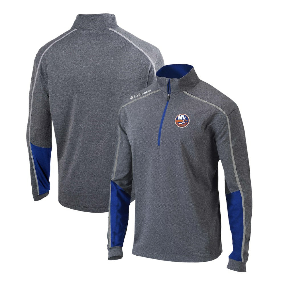 New York Islanders Columbia Omni-Wick Shotgun 2.0 Quarter-Zip Pullover Top - Gray/Blue | NHL on sale