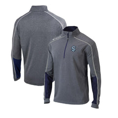 Seattle Kraken Columbia Omni-Wick Shotgun 2.0 Quarter-Zip Pullover Top - Gray/Navy | NHL sale