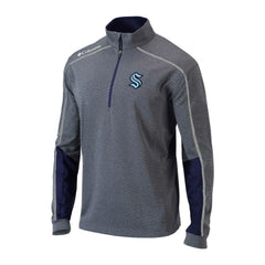 Seattle Kraken Columbia Omni-Wick Shotgun 2.0 Quarter-Zip Pullover Top - Gray/Navy | NHL sale