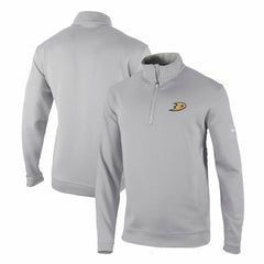 Anaheim Ducks Columbia Omni-Wick Wickhams Hills Half-Zip Pullover Top - Gray | NHL Lifestyle