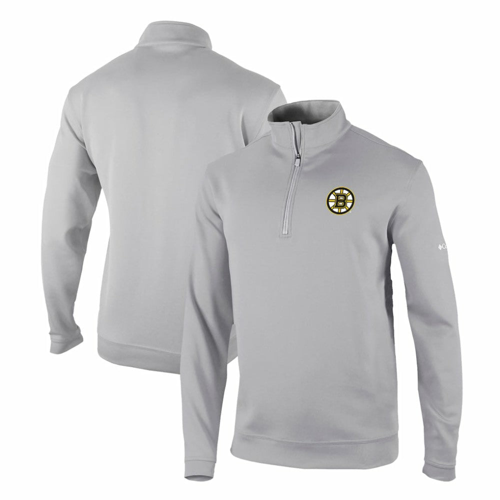 Boston Bruins Columbia Omni-Wick Wickhams Hills Half-Zip Pullover Top - Gray | NHL discount