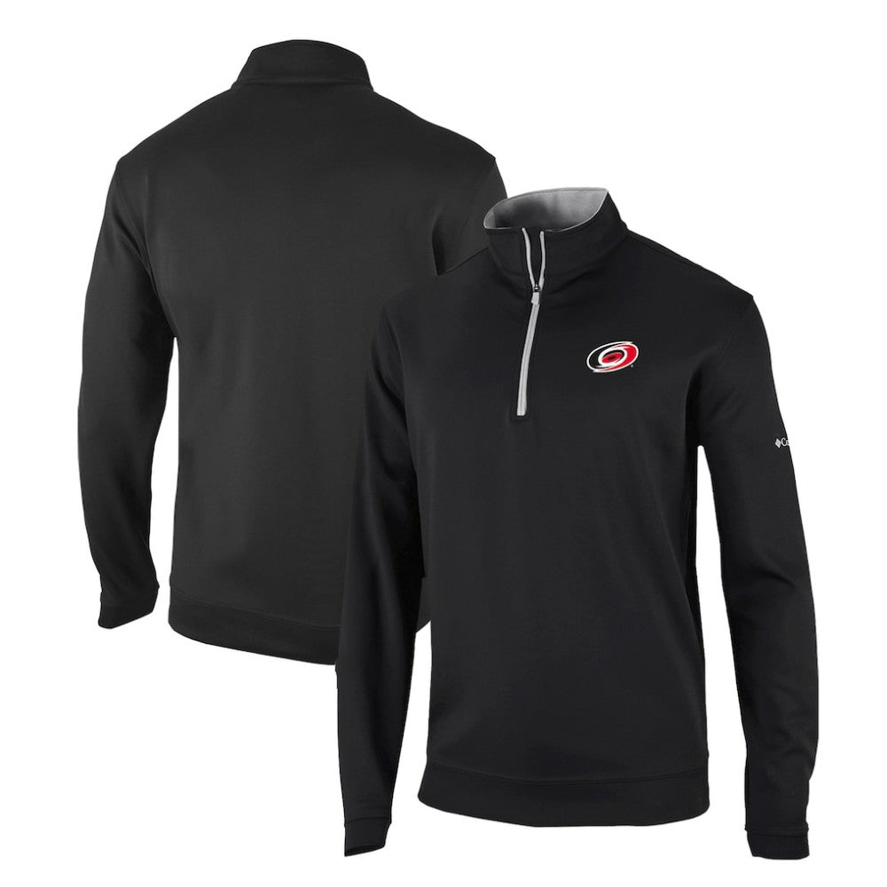 Carolina Hurricanes Columbia Omni-Wick Wickhams Hills Half-Zip Pullover Top - Black | NHL Lifestyle