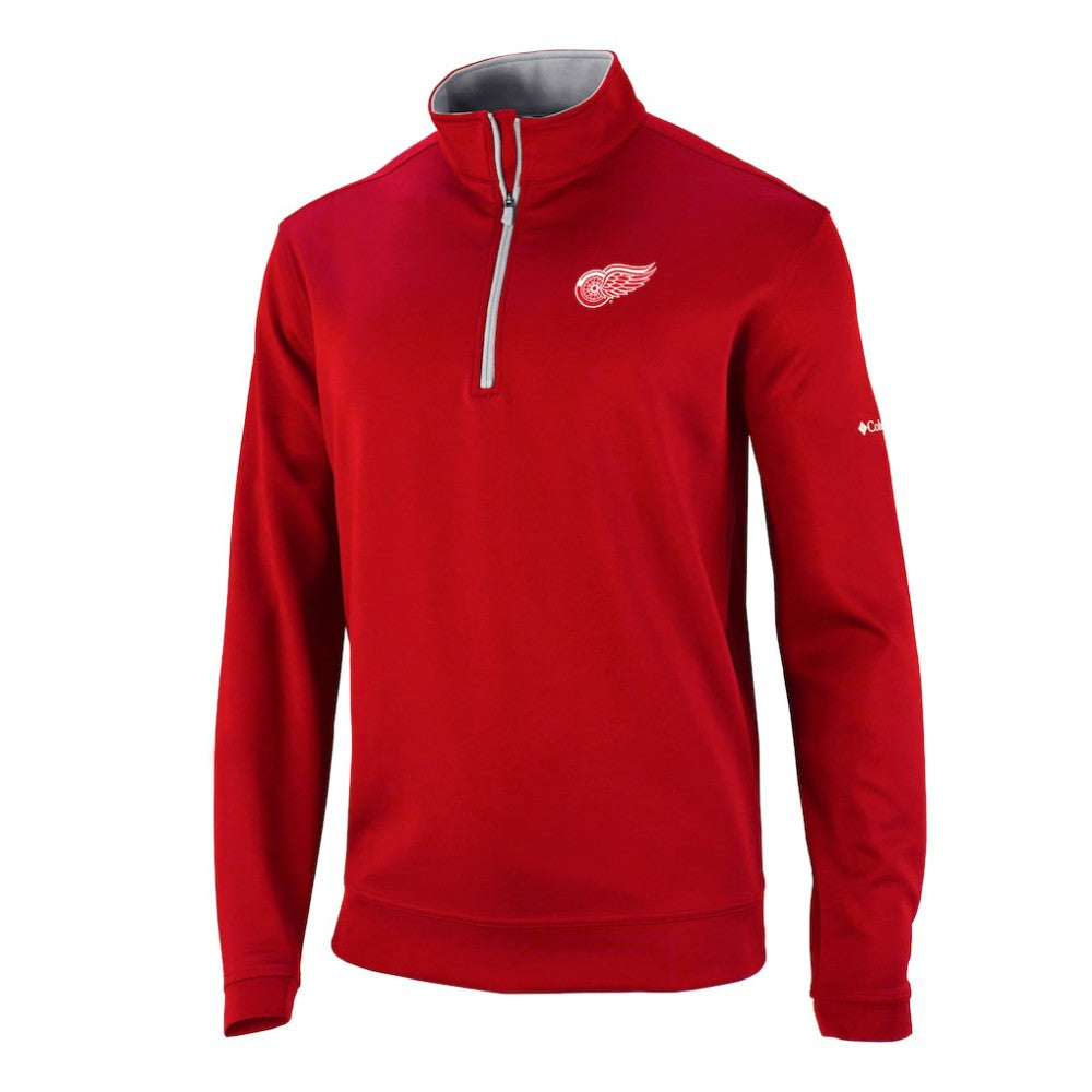 Detroit Red Wings Columbia Omni-Wick Wickhams Hills Half-Zip Pullover Top - Red | NHL Clearance