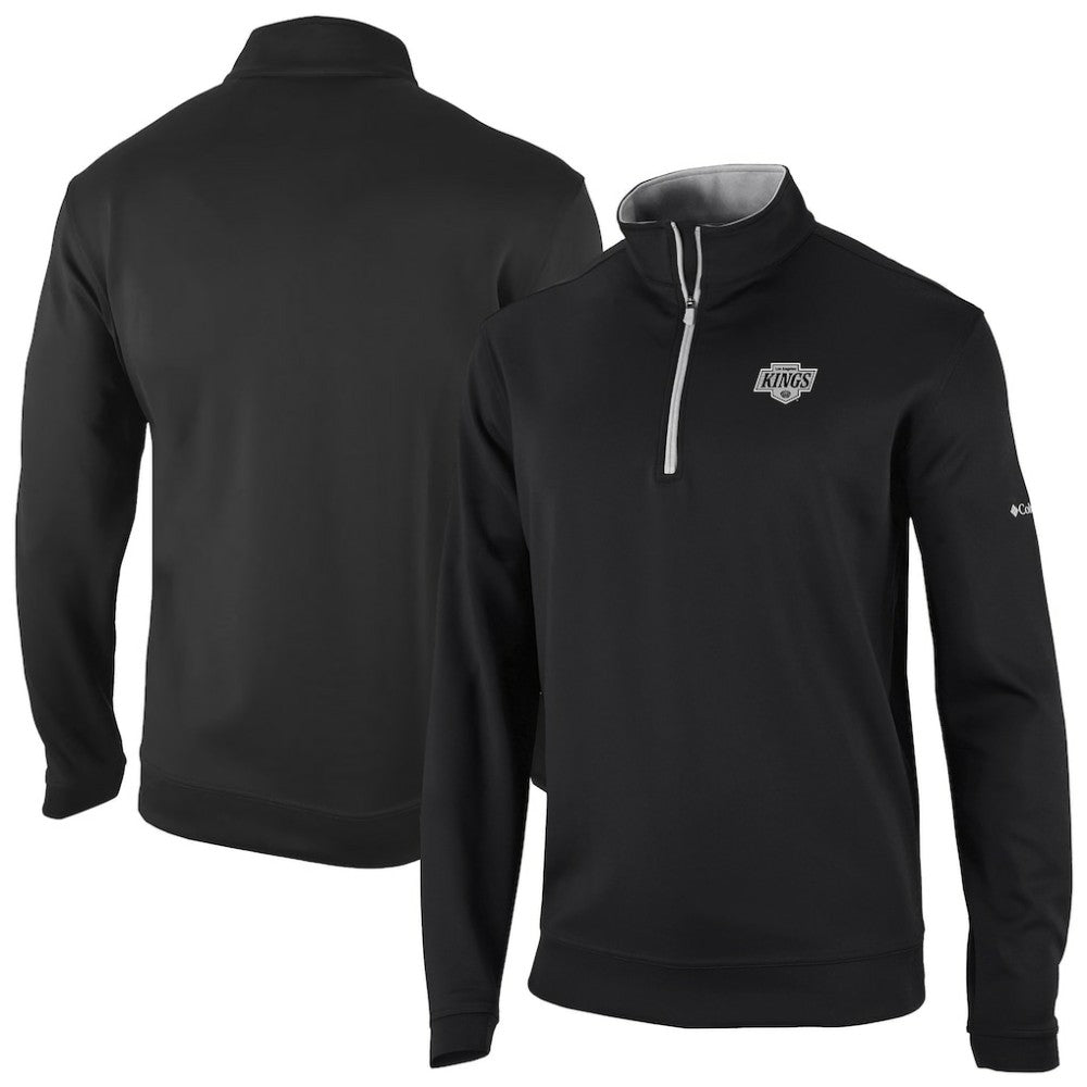 Los Angeles Kings Columbia Omni-Wick Wickhams Hills Half-Zip Pullover Top - Black | NHL Clearance