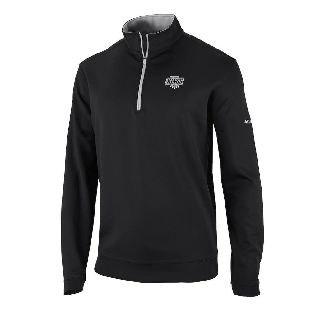 Los Angeles Kings Columbia Omni-Wick Wickhams Hills Half-Zip Pullover Top - Black | NHL Clearance