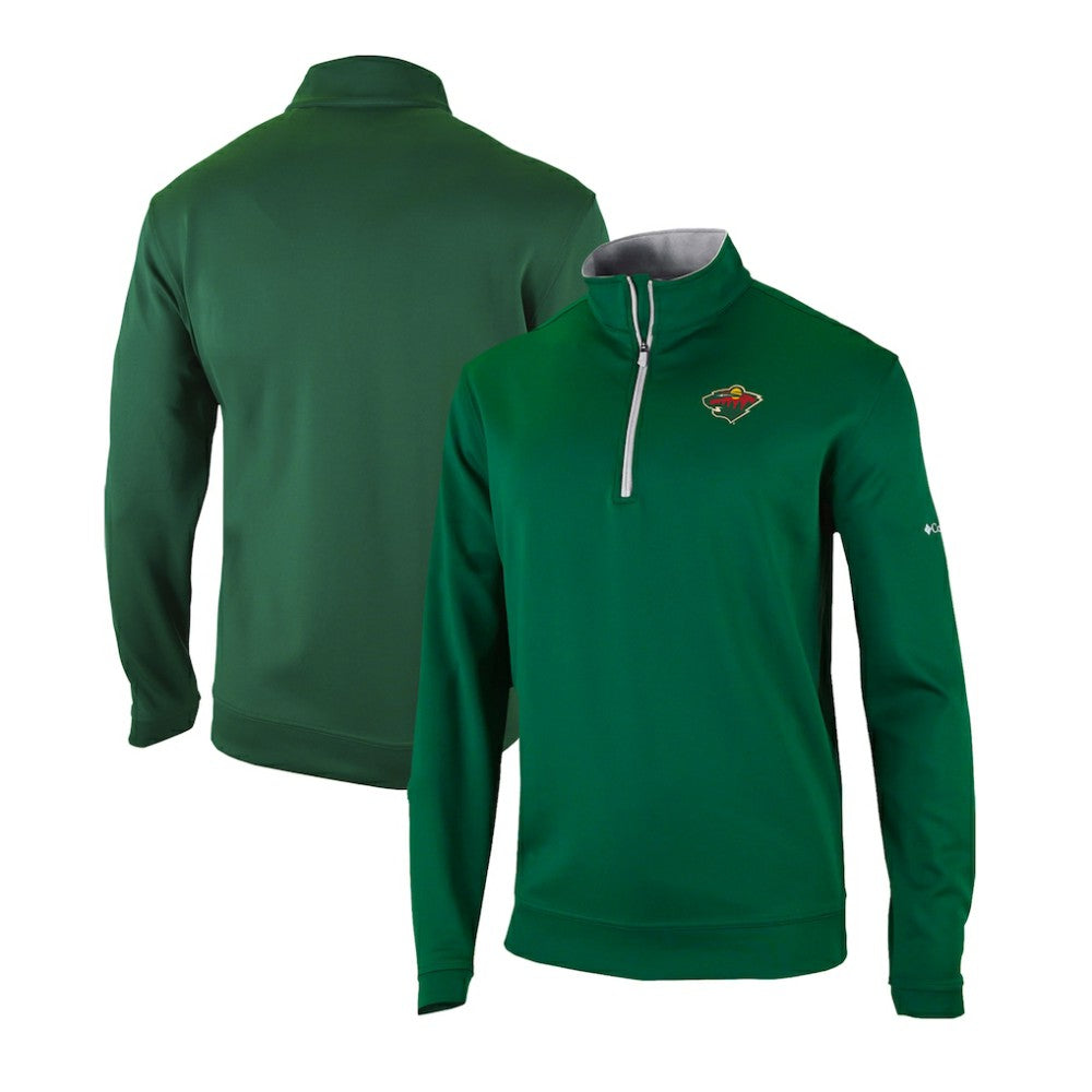 Minnesota Wild Columbia Omni-Wick Wickhams Hills Half-Zip Pullover Top - Green | NHL Lifestyle