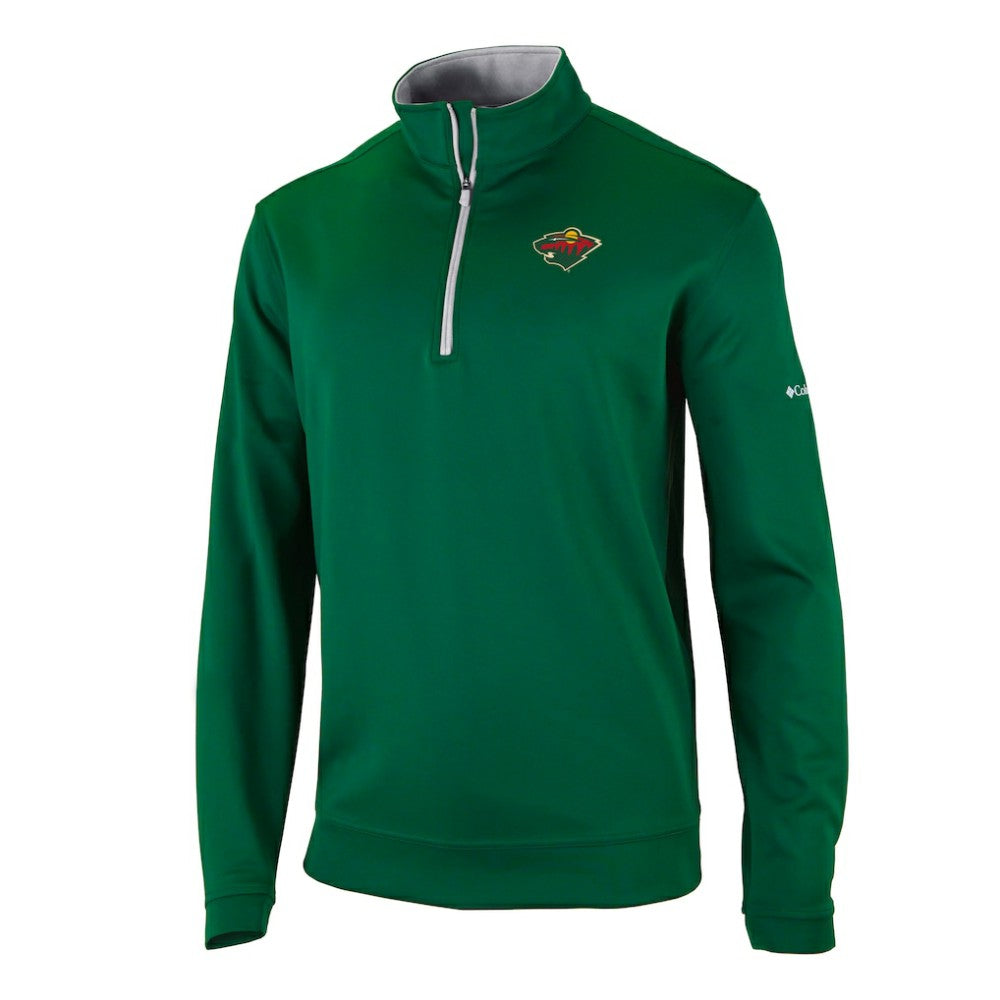 Minnesota Wild Columbia Omni-Wick Wickhams Hills Half-Zip Pullover Top - Green | NHL Lifestyle