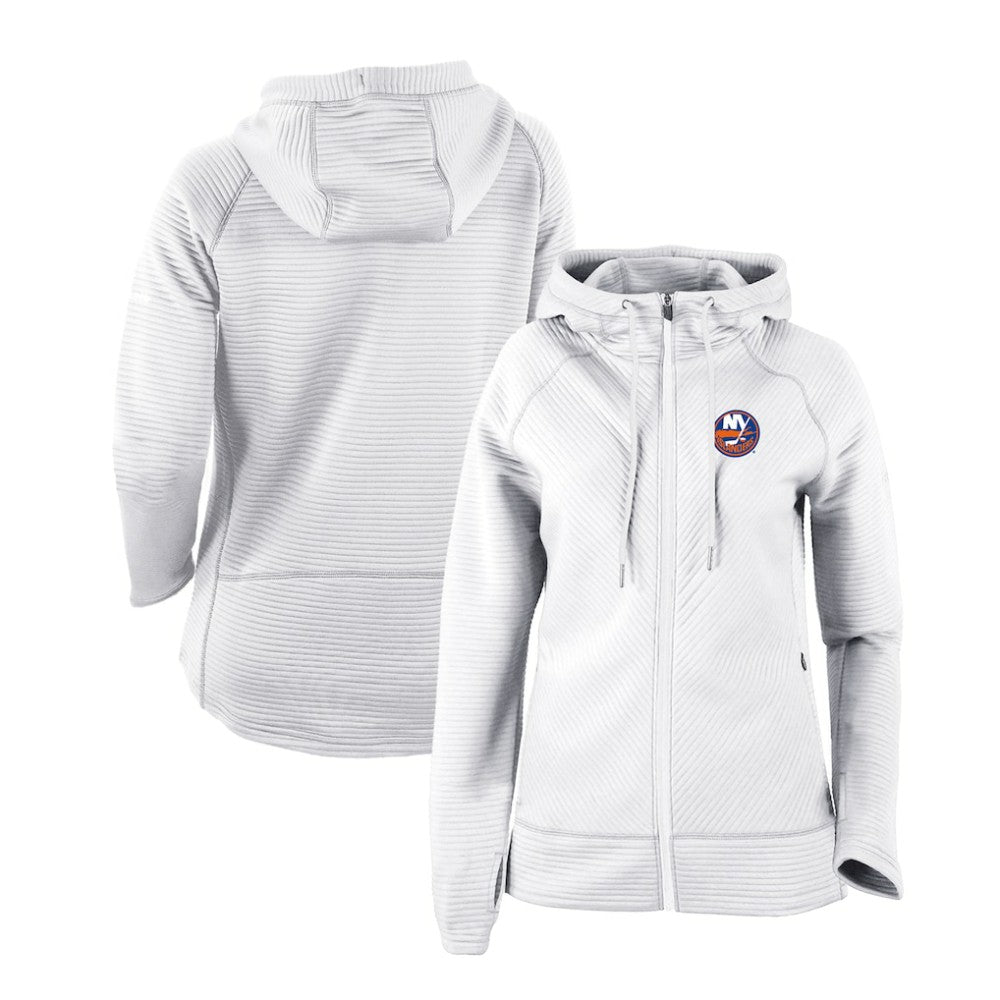 New York Islanders Columbia Women's Omni-Wick Pack It Up Full-Zip Jacket - White | NHL Clearance