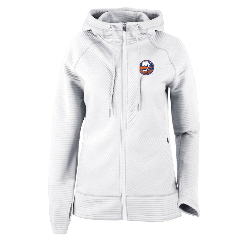 New York Islanders Columbia Women's Omni-Wick Pack It Up Full-Zip Jacket - White | NHL Clearance