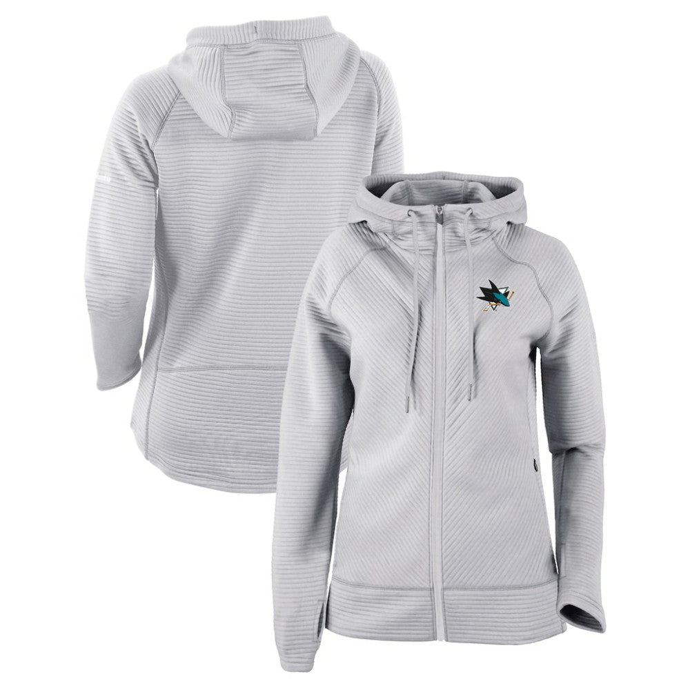 San Jose Sharks Columbia Women's Omni-Wick Pack It Up Full-Zip Jacket - Gray | NHL on sale