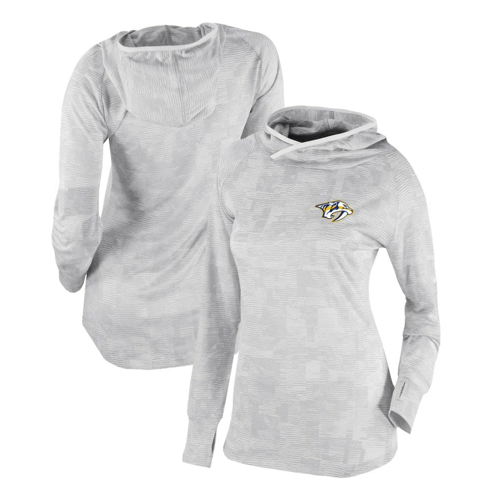 Nashville Predators Columbia Women's Omni-Wick Sunday Ball Pullover Hoodie - White | NHL Clearance