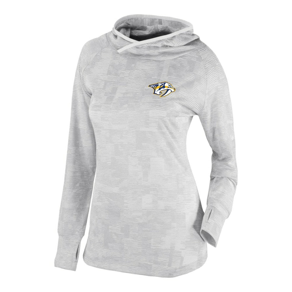 Nashville Predators Columbia Women's Omni-Wick Sunday Ball Pullover Hoodie - White | NHL Clearance