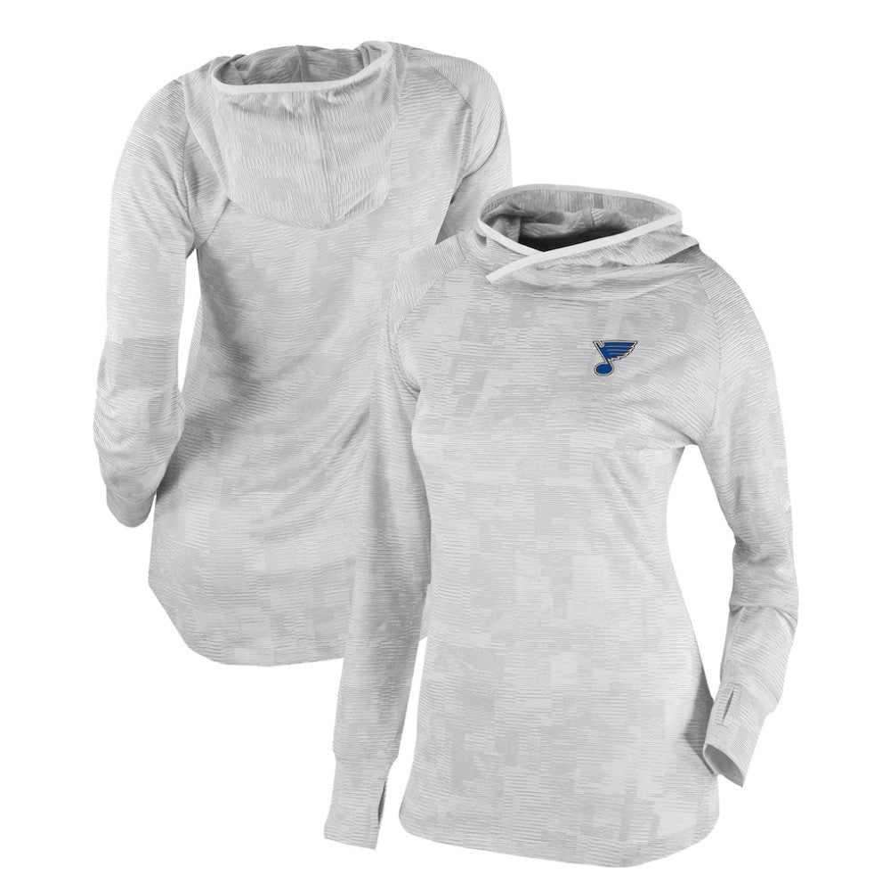 St. Louis Blues Columbia Women's Omni-Wick Sunday Ball Pullover Hoodie - White | NHL on sale