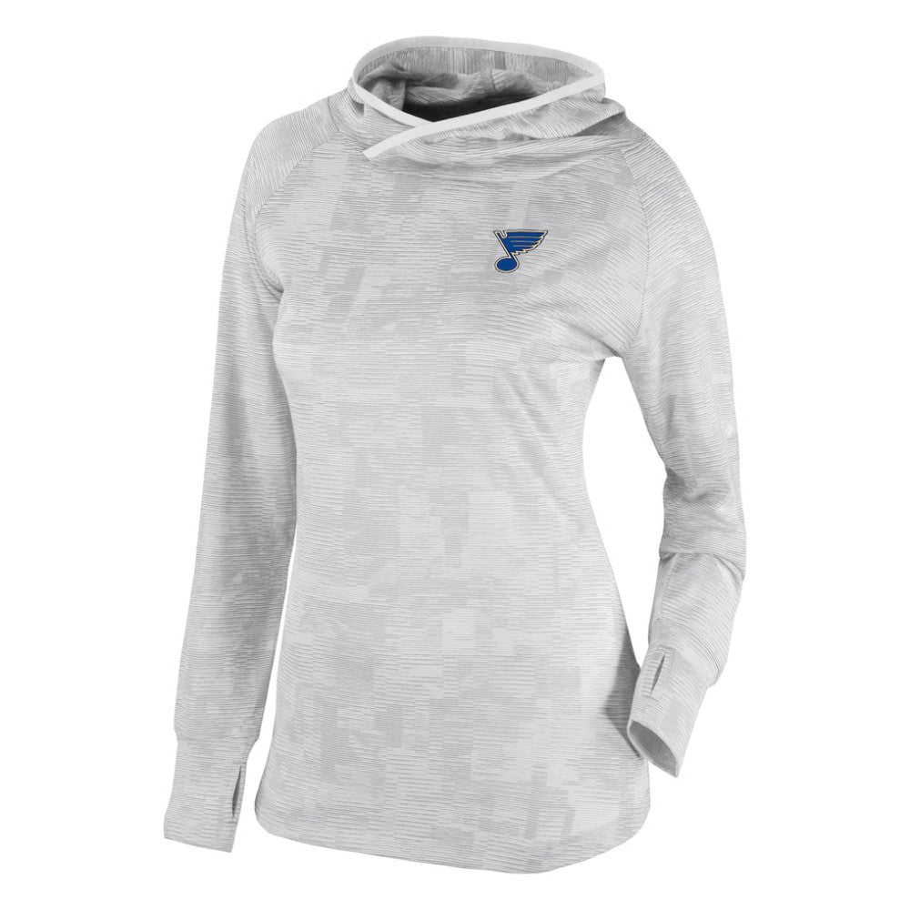 St. Louis Blues Columbia Women's Omni-Wick Sunday Ball Pullover Hoodie - White | NHL on sale