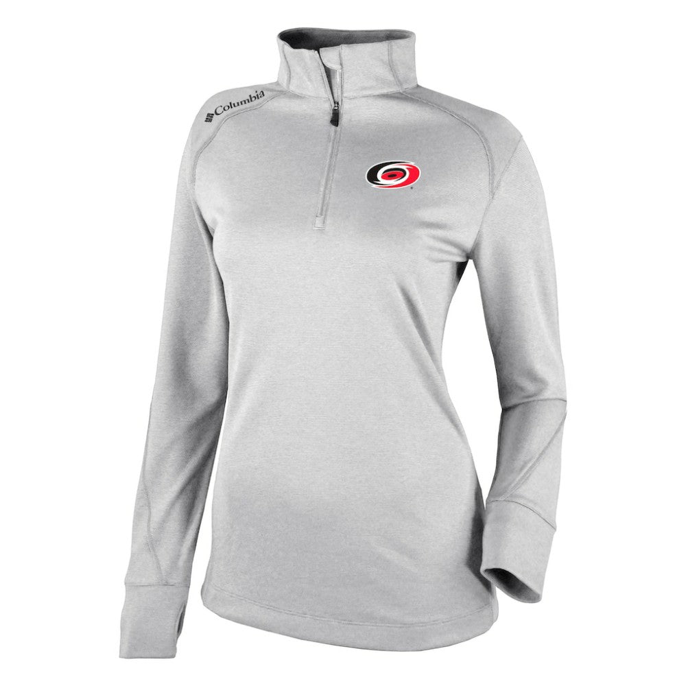 Carolina Hurricanes Columbia Women's Omni-Wick Shotgun 2.0 Quarter-Zip Pullover Top - White | NHL Clearance