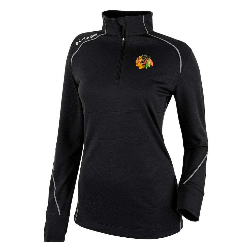 Chicago Blackhawks Columbia Women's Omni-Wick Shotgun 2.0 Quarter-Zip Pullover Top - Black | NHL online