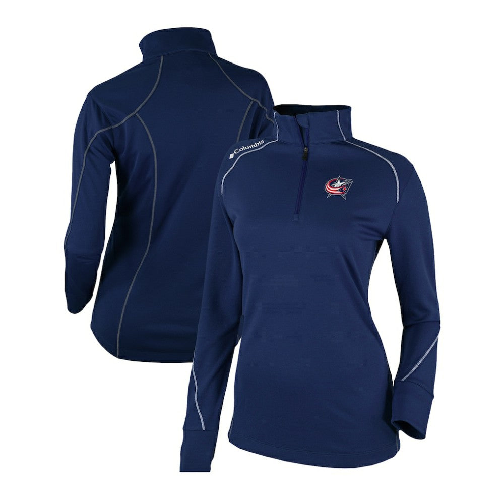 Columbus Blue Jackets Columbia Women's Omni-Wick Shotgun 2.0 Quarter-Zip Pullover Top - Navy | NHL sale