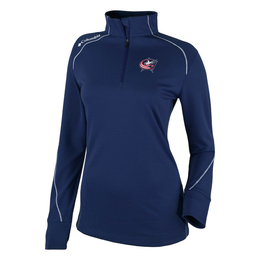 Columbus Blue Jackets Columbia Women's Omni-Wick Shotgun 2.0 Quarter-Zip Pullover Top - Navy | NHL sale