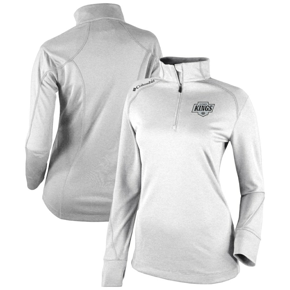Los Angeles Kings Columbia Women's Omni-Wick Shotgun 2.0 Quarter-Zip Pullover Top - White | NHL Lifestyle