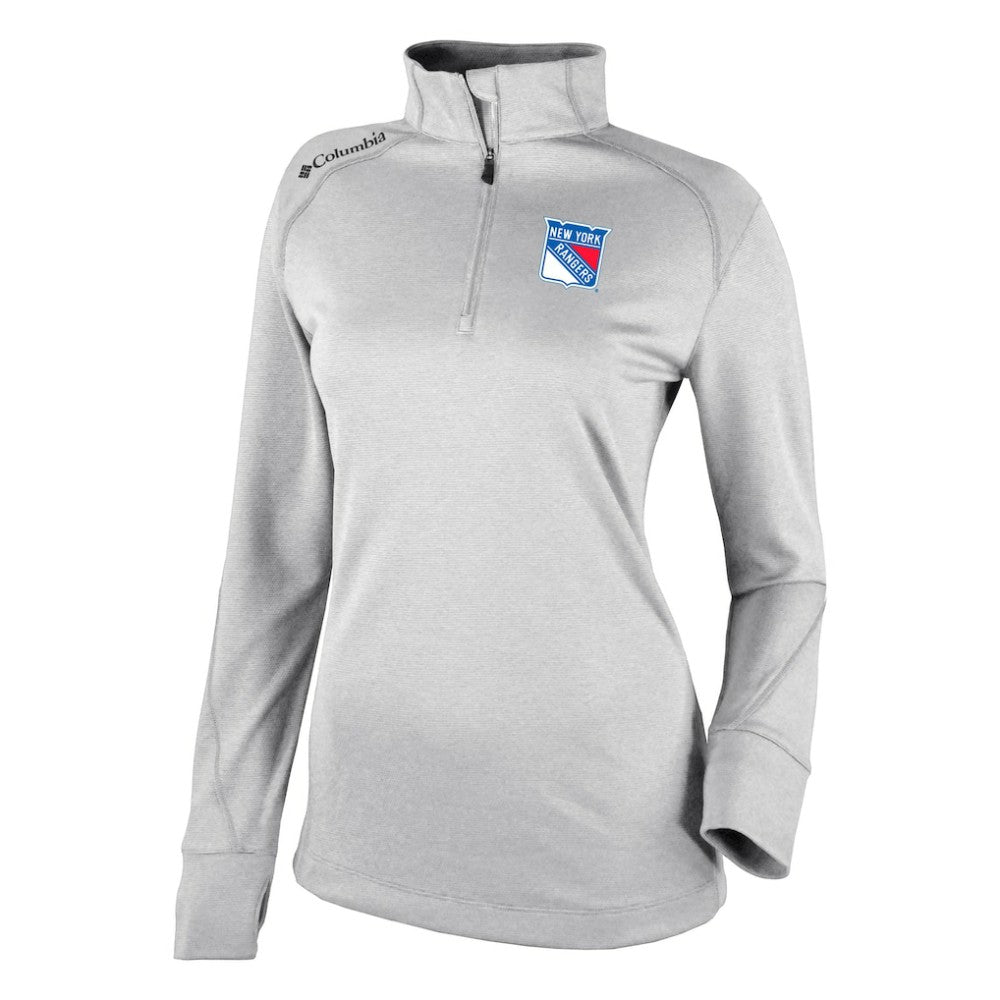 New York Rangers Columbia Women's Omni-Wick Shotgun 2.0 Quarter-Zip Pullover Top - White | NHL on sale