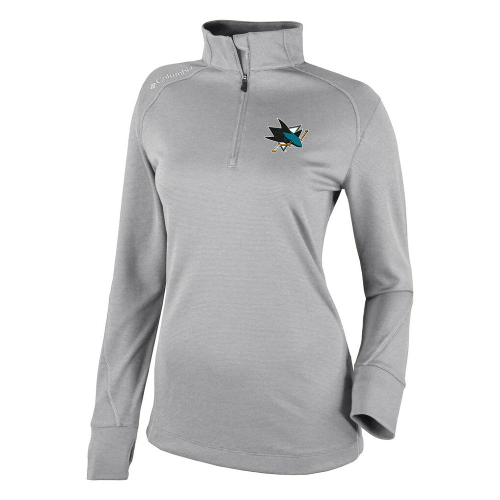 San Jose Sharks Columbia Women's Omni-Wick Shotgun 2.0 Quarter-Zip Pullover Top - Gray | NHL discount