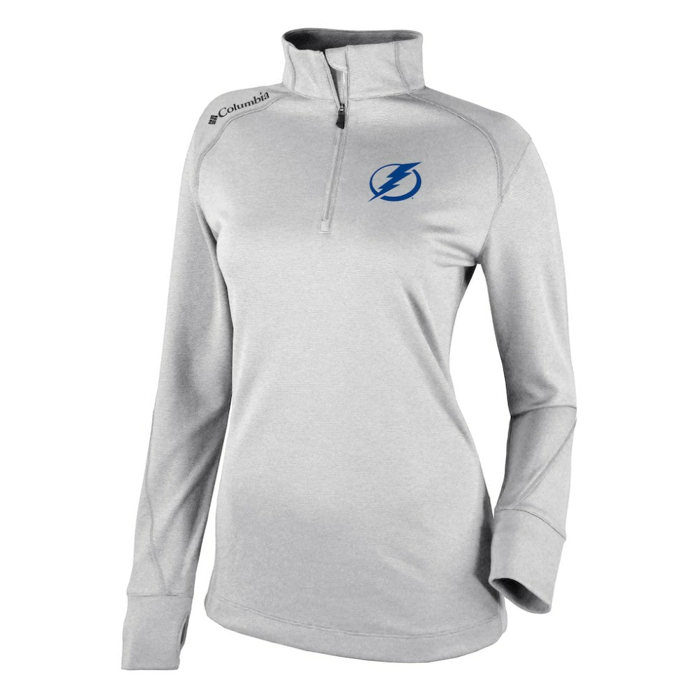 Tampa Bay Lightning Columbia Women's Omni-Wick Shotgun 2.0 Quarter-Zip Pullover Top - White | NHL discount